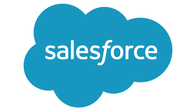 shows the company logo of Salesforce